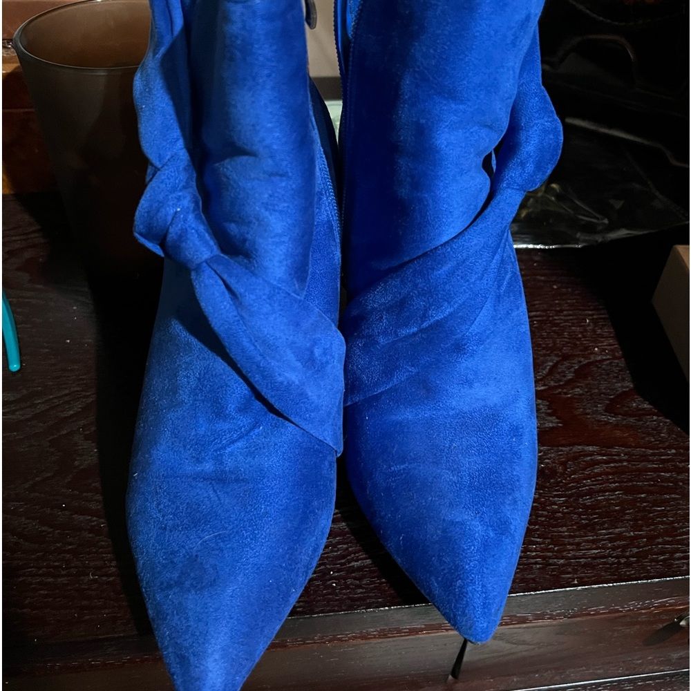 Blue suede shoes women.  Used